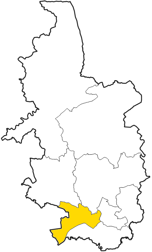 Location of  St John within Salford diocese